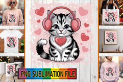 Joyful TOTE BAG Gift Magic PNG, Valentines Cat Product Image 1