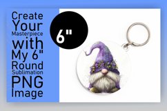 Charming Gnome Round Ornament Sublimation Product Image 1
