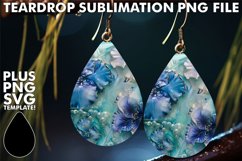 Spring Symphony Sublimation Teardrop Earring Design Product Image 1