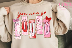 Coquette Bow You Are So Loved PNG, Jesus Valentine Png Product Image 6