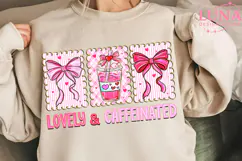 To Be Lovely & Caffeinated Png, Valentine's Day Png, Coffee Product Image 6