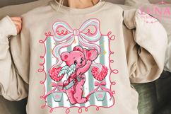 Preppy Valentine Teddy Bear PNG, Preppy Bear Cute Teddy Bear Product Image 5