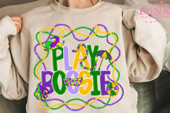 Play Boosie PNG,Mardi Gras Typography,Play Boosie Design Product Image 6