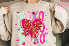 XOXO Png, Valentine's Day Png, Coquette Bow Png, Preppy Png Product Image 6