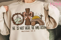 Matthew 28:6 He Is Not Here He Has Risen PNG Product Image 6