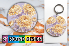 Sophisticated Circle Design Coaster PNG , Beauty Flower Product Image 1