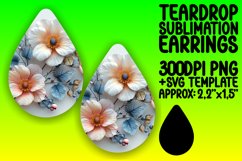 Whimsical Springtime Print Teardrop Earrings: Sublimation St Product Image 1