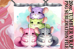 Enchanted reflections 20oz tumbler wrap, Cute Animals Product Image 1