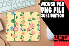 Pastel Boho Flower Mouse Pad Serenade Design PNG Product Image 1