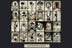 Dark Whimsy Stories Digital Papers for Junk Journals Product Image 5