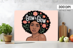 Afro Girl/Woman Melanin braided hair Cutting Board PNG Desig Product Image 1