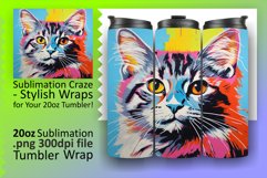 Whimsical Cat Lover&#039;s Tumbler: Sublimation Fun Product Image 1