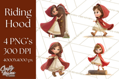 Crimson Cloak Fairy Tale Storybook PNG Clipart Product Image 1