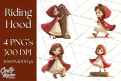 Crimson Cloak Fairy Tale Storybook PNG Clipart Product Image 1