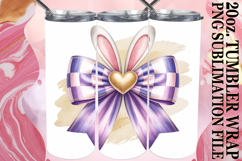 Cheerful Sublimation 20oz tumbler wrap, Easter Bow Product Image 1