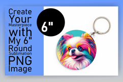 Chic Keychain Circle Design Template , Dog Product Image 1