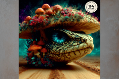 Psychedelic Fantasy Mushroom Digital papers For RPG Crafts Product Image 12