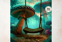 Psychedelic Fantasy Mushroom Digital papers For RPG Crafts Product Image 14