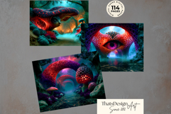 Psychedelic Fantasy Mushroom Digital papers For RPG Crafts Product Image 15