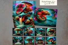 Psychedelic Fantasy Mushroom Digital papers For RPG Crafts Product Image 4