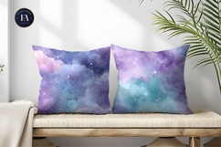 Dreamy Pastel Galaxy Purple Teal Texture Digital Paper Product Image 2