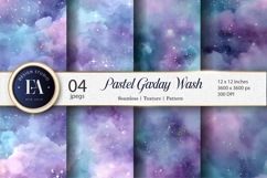Dreamy Pastel Galaxy Purple Teal Texture Digital Paper Product Image 1