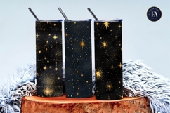 Gold Starry Night Luxury Celestial Sky Digital Paper Product Image 3