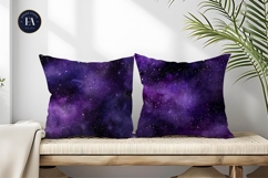 Deep Purple Galaxy Stars Nebula Seamless Digital Paper Product Image 2