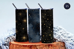 Luxury Gold Starry Night Celestial Seamless Digital Paper Product Image 3