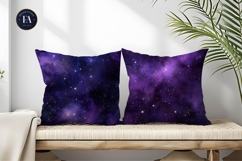 Deep Purple Galaxy Stars Nebula Seamless Digital Paper Product Image 2