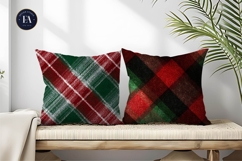 Red and Green Plaid Flannel Cozy Digital Paper Product Image 2