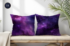 Purple Galaxy with Stars and Nebula Art Digital Paper Product Image 2