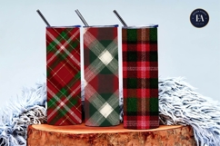 Red and Green Plaid Flannel Cozy Digital Paper Product Image 3