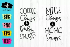 Chugs and Snugs Mommy & Me SVG Cut File Product Image 1