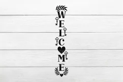 Welcome Porch Sign SVG, Vertical Sign Svg, Front Porch Product Image 2