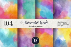 Watercolor Wash Digital Paper | Seamless Rainbow Texture Product Image 1