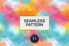 Watercolor Wash Digital Paper | Seamless Rainbow Texture Product Image 3