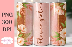 Wedding Tumbler Wrap sublimation PNG, Copper floral tumbler Product Image 7