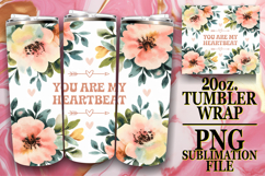 COZY VIBES 20oz TUMBLER WRAP, Flower Quote Product Image 1
