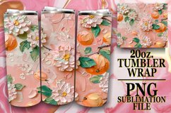 3D Fruit and Flower Tumbler Wrap Art Product Image 1