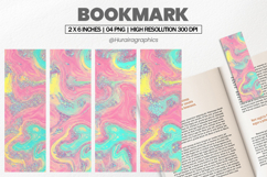Neon Pastel Swirl Bookmark PNG, Bookmark Sublimation Product Image 1
