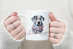 Cute dalmatian dog with glasses and scarf sublimation PNG Product Image 3