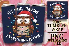 Joyful Spirits 20oz tumbler wrap, Xmas Product Image 1