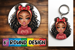 Radiant Circle Ornaments Design, Afro Girl Product Image 1