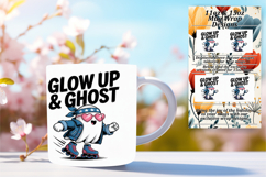 Unique 15oz Mug Wrap Png Design , Funny Ghost Product Image 1