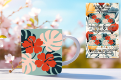 Trendy 11oz Mug Wrap Png Artwork , Flowers Product Image 1