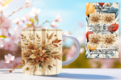 BEAUTIFUL PNG for 15oz Mug Wrap , Autumn Flower Product Image 1