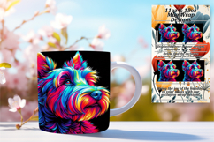 Enchanting 11oz Mug Wrap Png Design , Dog Product Image 1