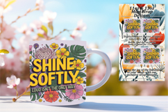 CHARMING 15oz PNG Mug Wrap , Flower Quote Product Image 1