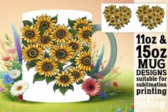 Heart of Flowers Mug Wrap Sublimation Art Product Image 1